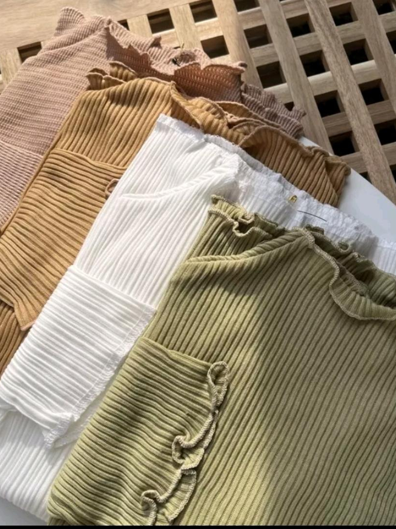 Jual Sivali / Inner Ruffle Turtleneck / Turtleneck Kriwil Lengan ...