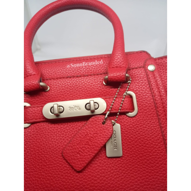 Coach swagger red hot sale