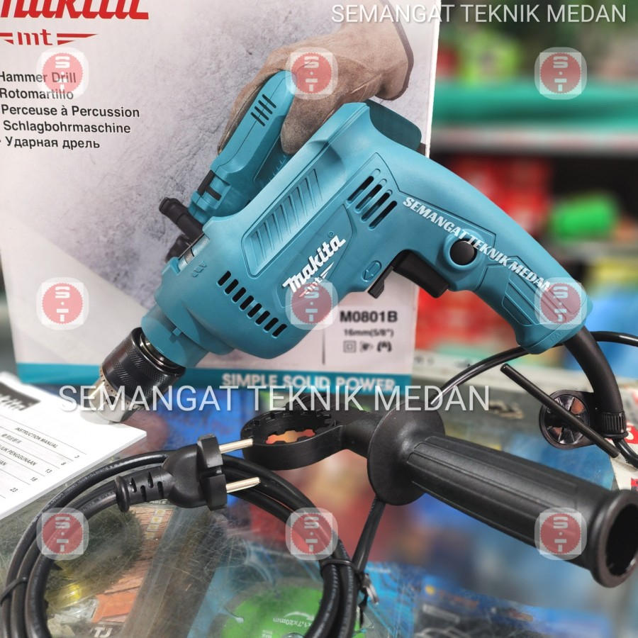 Jual M0801B MESIN BOR TANGAN BESI BETON IMPACT DRILL 13mm MAKITA MT M ...