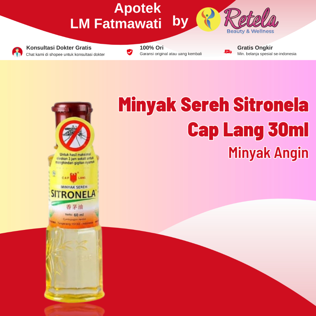 Jual MINYAK SEREH SITRONELA CAP LANG 30ML | Shopee Indonesia