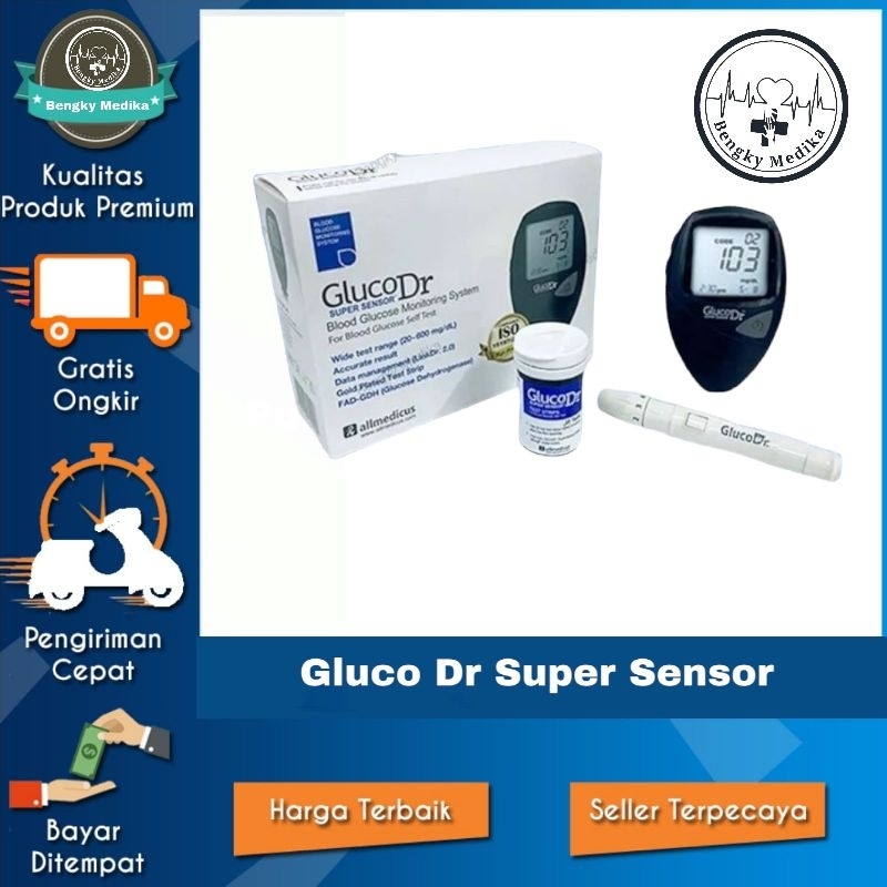 Jual Alat Gluco Dr Super Sensor Alat Test Gula Super Sensor | Shopee ...