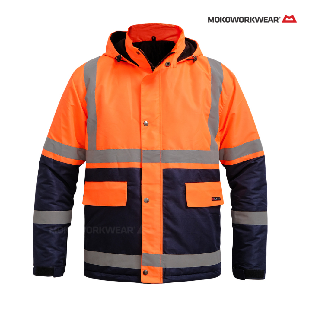 Jual JAKET PARKA ORANGE NAVY Mokoworkwear Grey Baju Safety Lengan ...