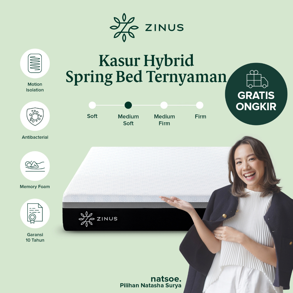 Jual Kasur Spring Bed Zinus Pocket Hybrid / Motion Isolation
