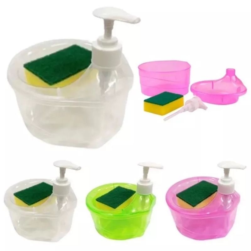 Jual Wadah Sabun Cuci Piring 2in1 Dispenser Dish Wash Pump Botol