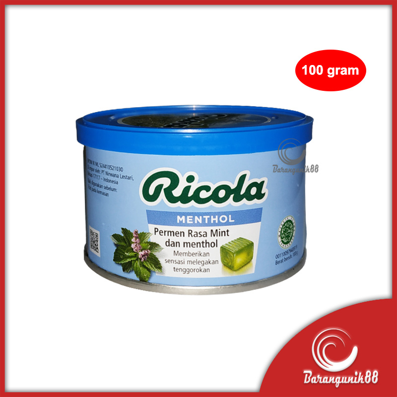 Jual Ricola Menthol LemonMint Drum 100gr Permen Swiss Herb Original ...