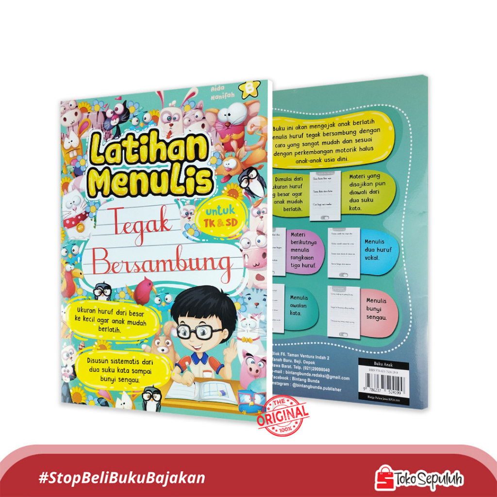 Jual BUKU BELAJAR MENULIS ANAK TK DAN PAUD : LATIHAN MENULIS TEGAK ...