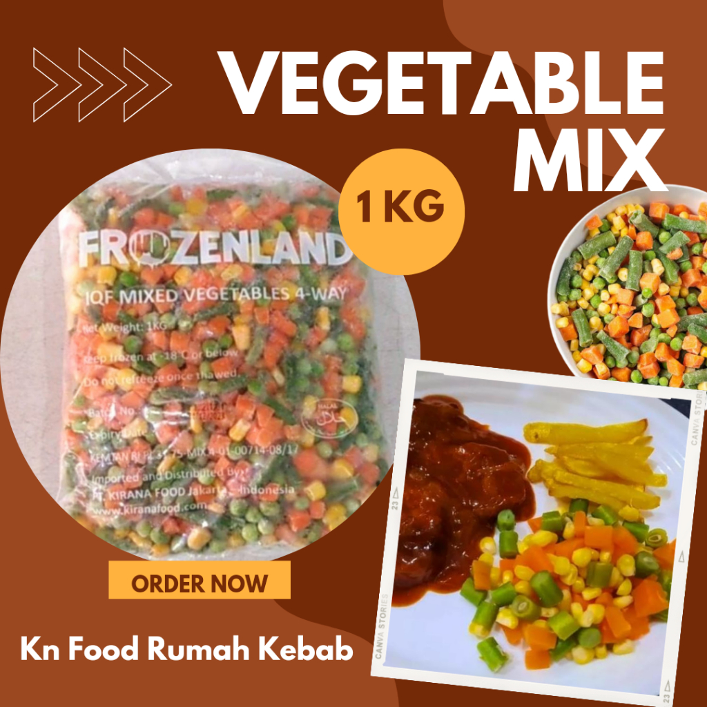 Jual Mix Vegetable 1kg Sayuran Beku Mix Sayuran Frozen Shopee Indonesia