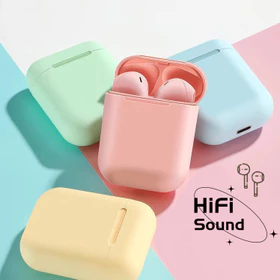 Headset Bluetooth Inpods Wireless I12 Macaron Earphone Tws Bluetooth 5.0 Warna Macaron