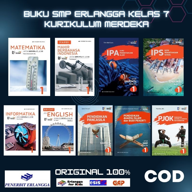 Jual BUKU SMP ERLANGGA KURIKULUM MERDEKA KELAS 7 | Shopee Indonesia