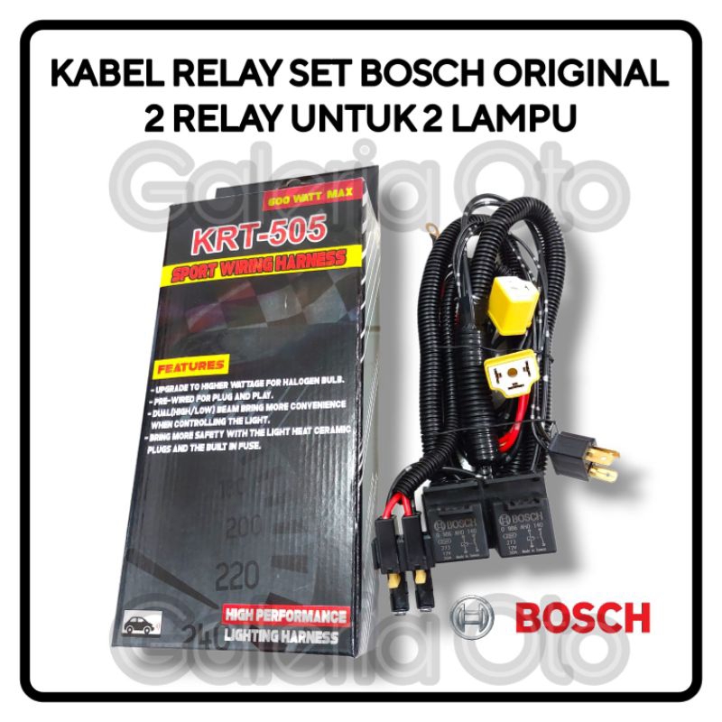 Jual Kabel Relay Set 2 Lampu / 2 ( Dua ) Relay BOSCH KOMPLIT ( 100 ORIGINAL / ASLI ) Untuk