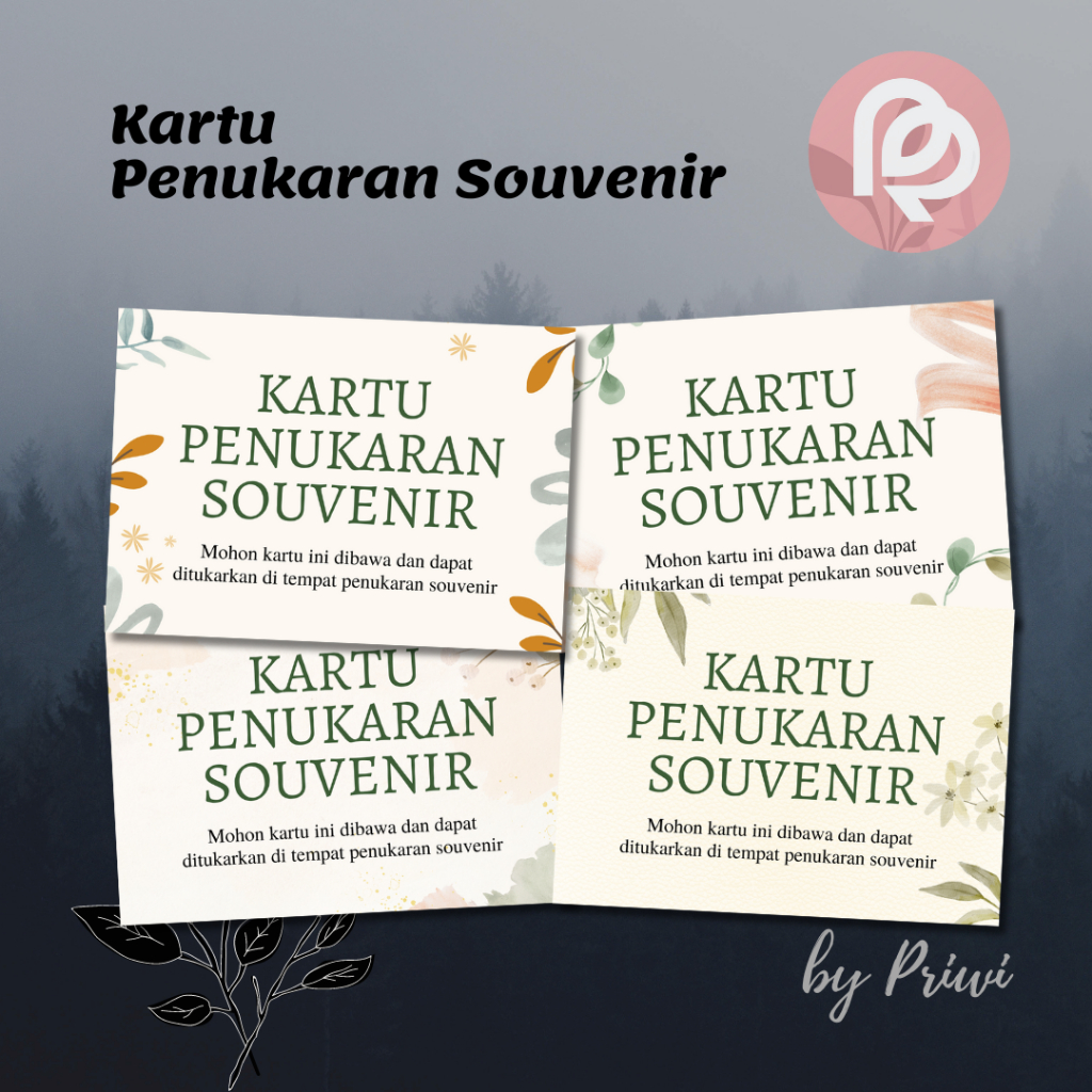 Jual KARTU PENUKARAN SOUVENIR KUPON SOUVENIR PERNIKAHAN WEDDING