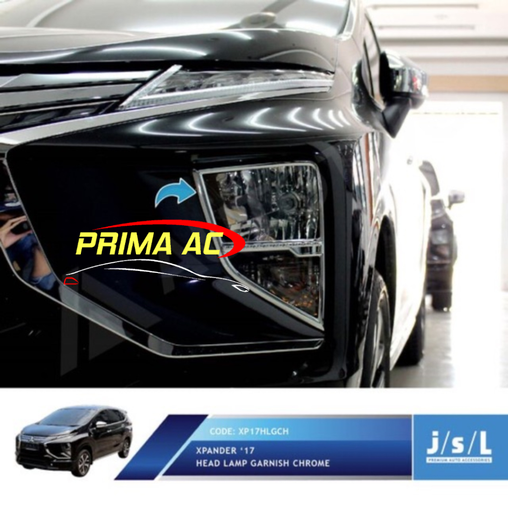 Jual Jsl Mitsubishi Xpander Garnis Depan Jsl Head Lamp Garnish List Chrome Cover Head Lamp List