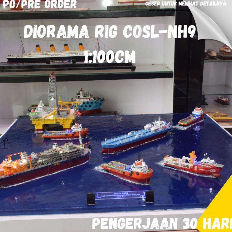 Jual (PO/PRE ORDER)MAKET DIORAMA SEMISUB RIG OFFSHORE COSL-NH9 PIONER ...