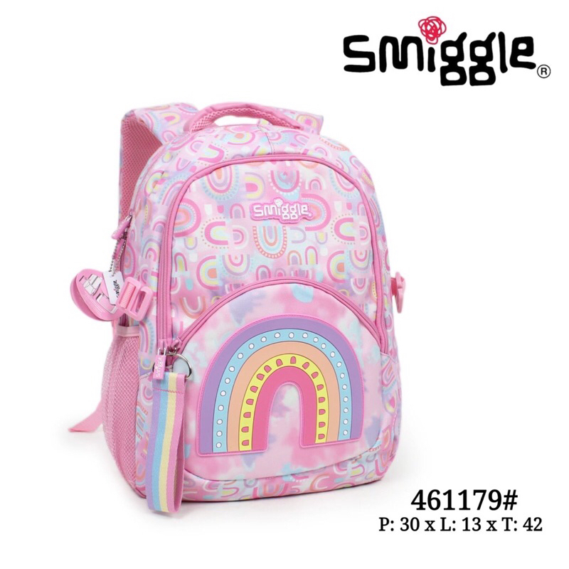 Jual Smiggle Pink rainbow backpack ransel anak sekolah | Shopee Indonesia