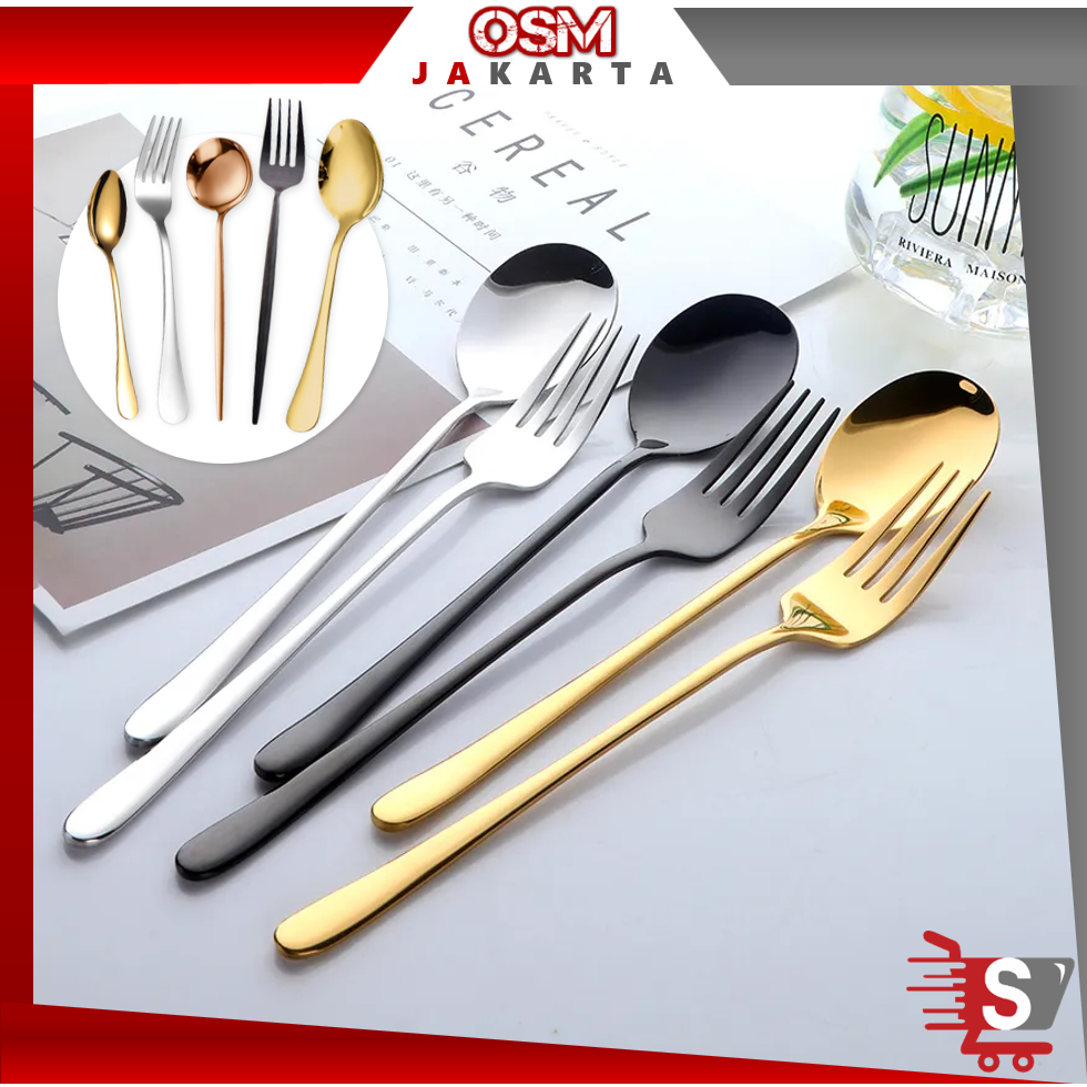 Jual Osm Jkt H5810 Sendok Garpu Stainless Korean Korean Spoon Fork