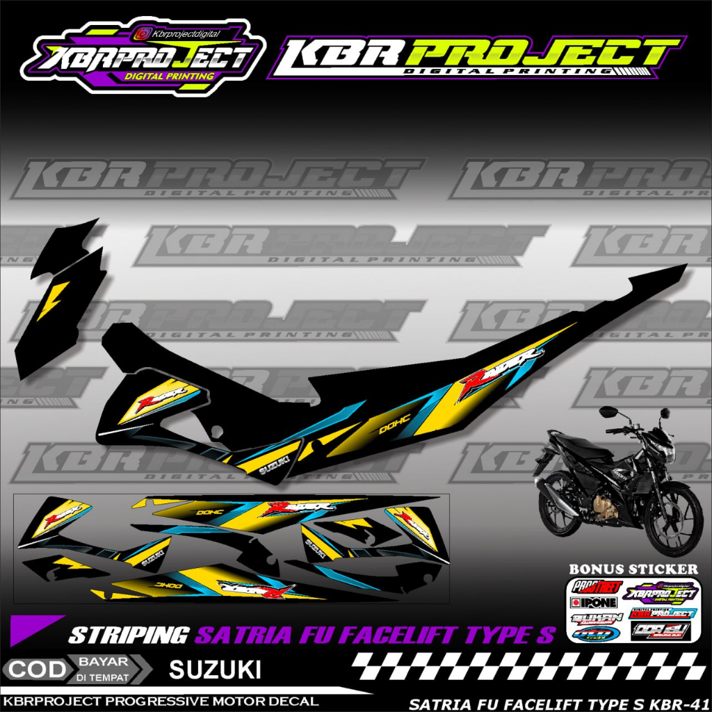 Jual SATRIA FU FACELIFT TYPE S STIKER STRIPING PREMIUM KEREN VARIASI ...