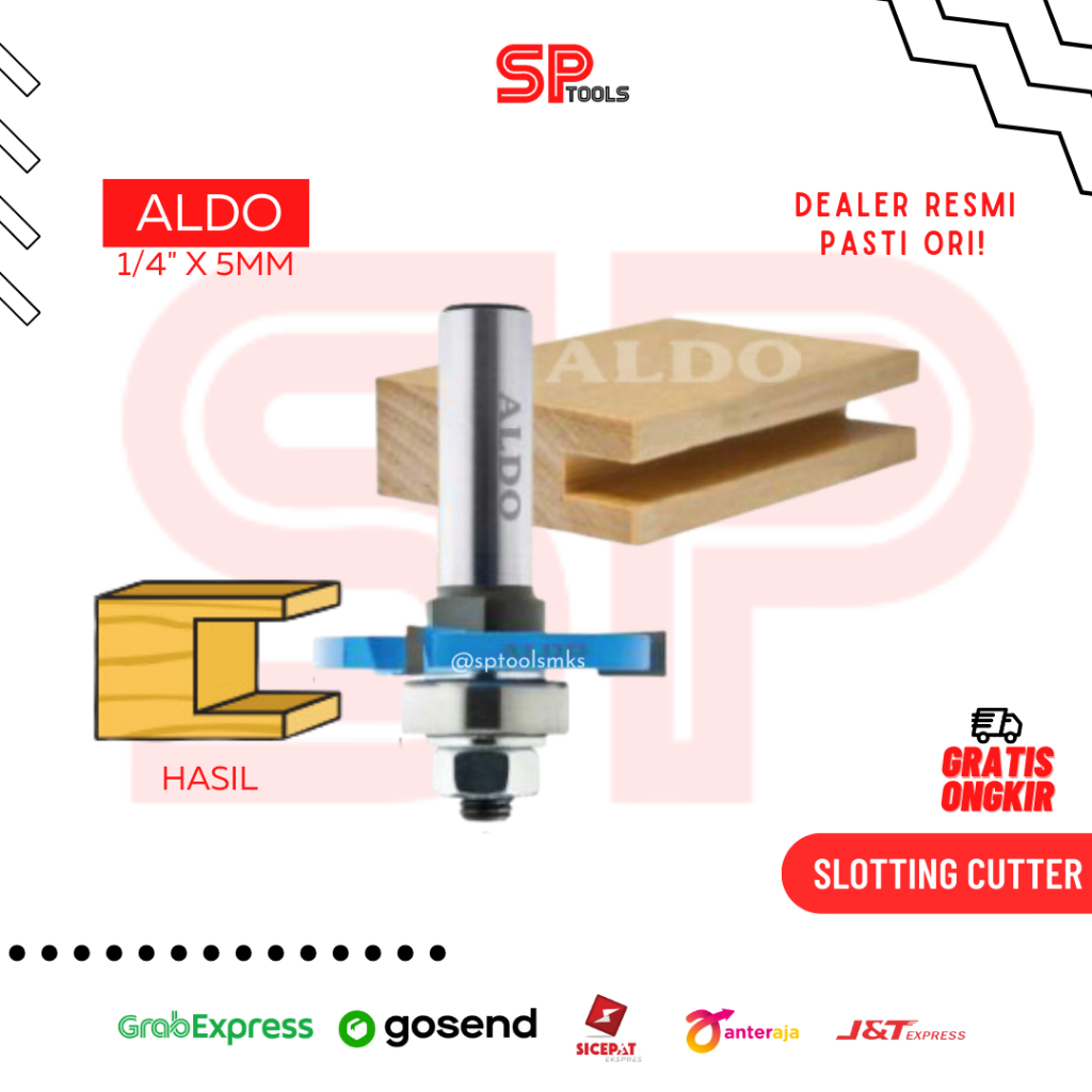 Jual MATA ROUTER PROFIL SLOTING SLOTTING CUTTER BEARING BIT 1/4