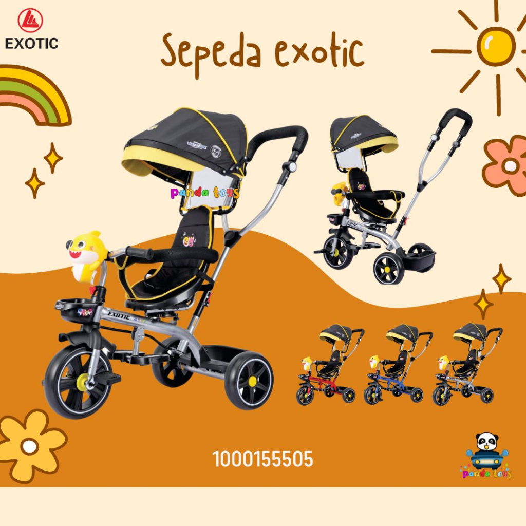 Jual SEPEDA RODA 3 TRICYCLE EXOTIC BABY SHARK ET1265 Shopee Indonesia