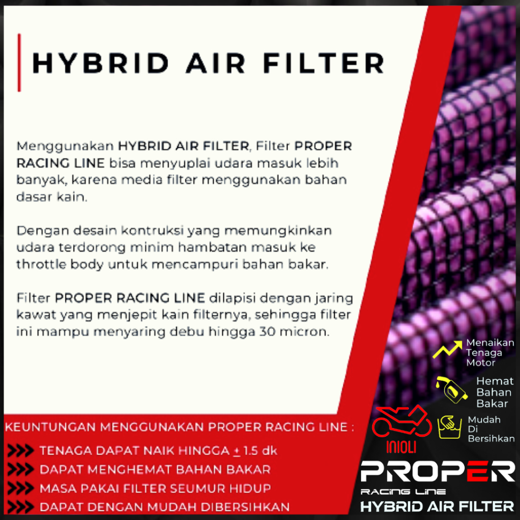 Jual FILTER UDARA PROPER RACING LINE YAMAHA R15 V1 V2 XABRE OLD VIXION ...