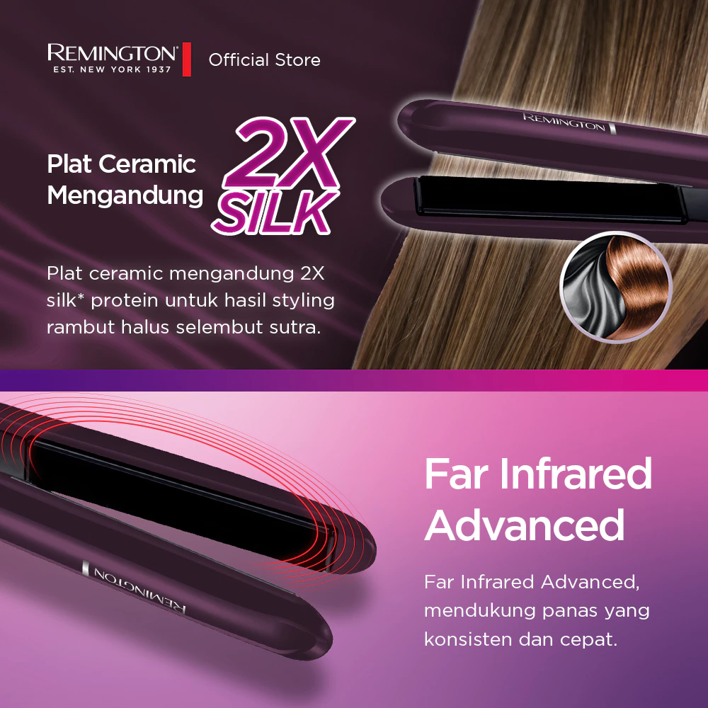 Remington Catokan Pelurus Rambut Silk Ceramic Ultra S9603 thumbnail 2