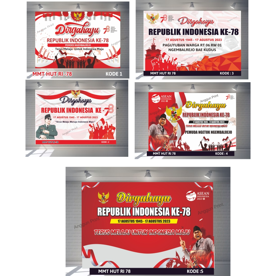 Jual Spanduk Banner 17 Agustus, Dirgahayu Kemerdekaan, HUT RI 78 Custom ...