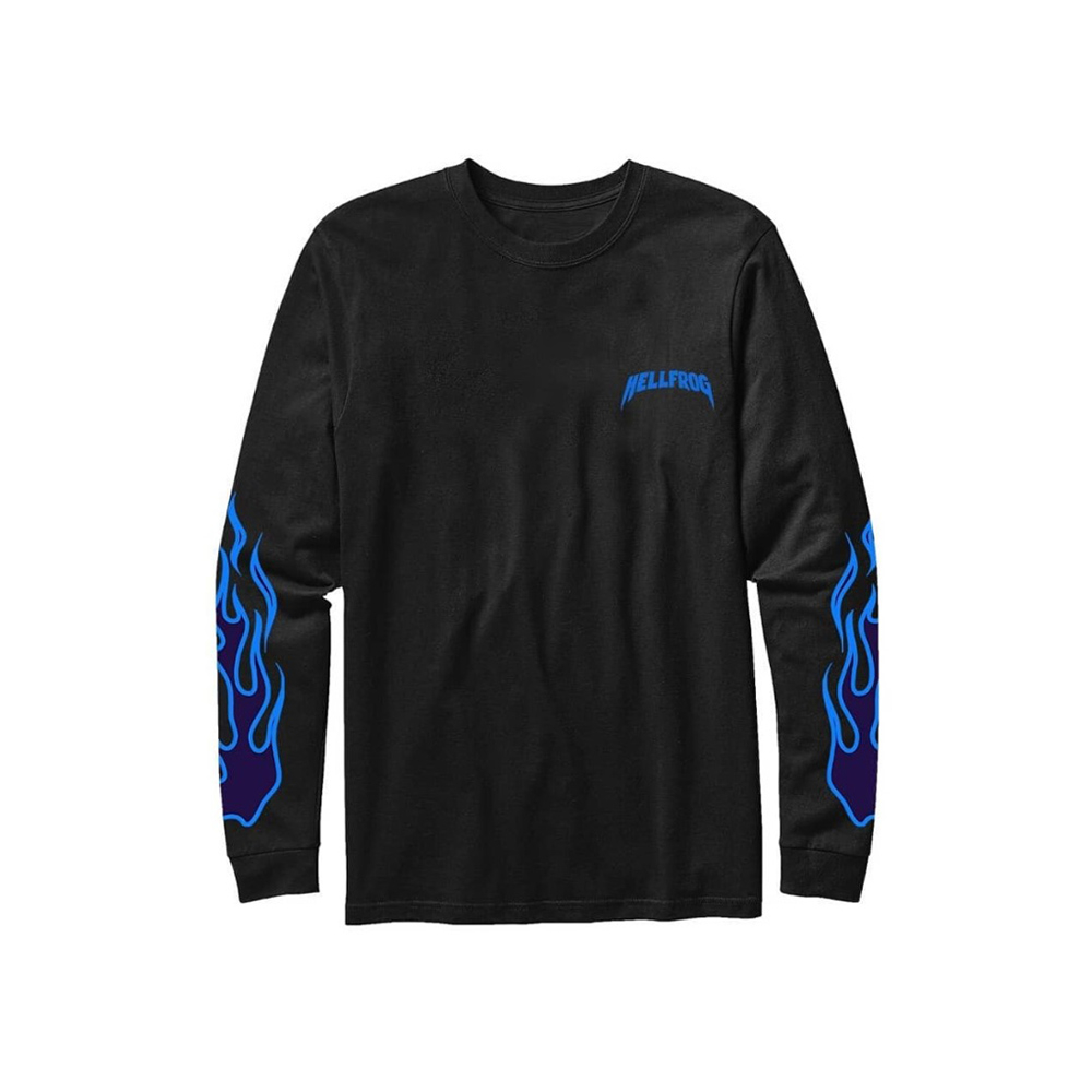 jual-hellfrog-flames-blue-long-sleeve-black-shopee-indonesia