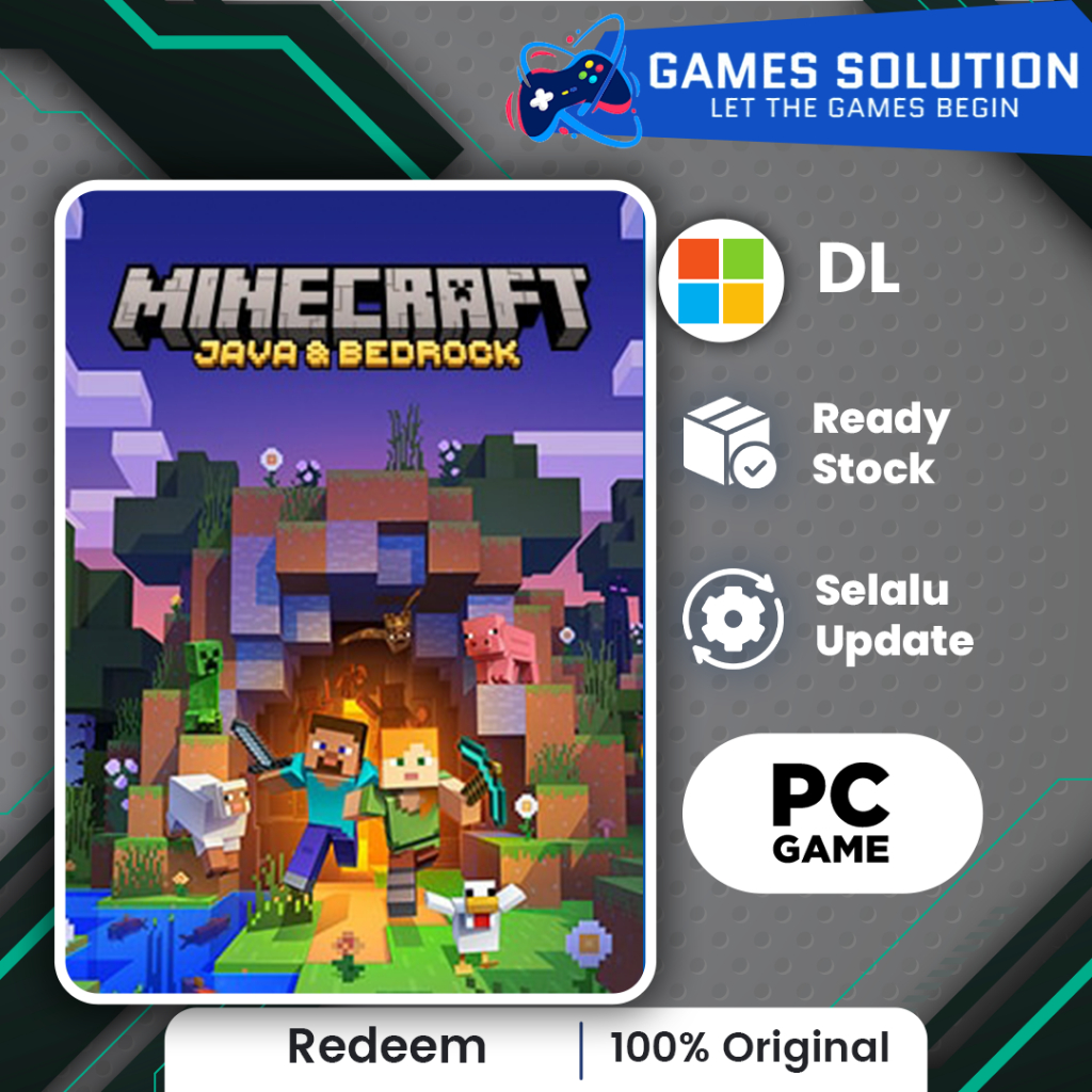 Jual minecraft Java and Bedrock Edition for PC Original | Shopee Indonesia