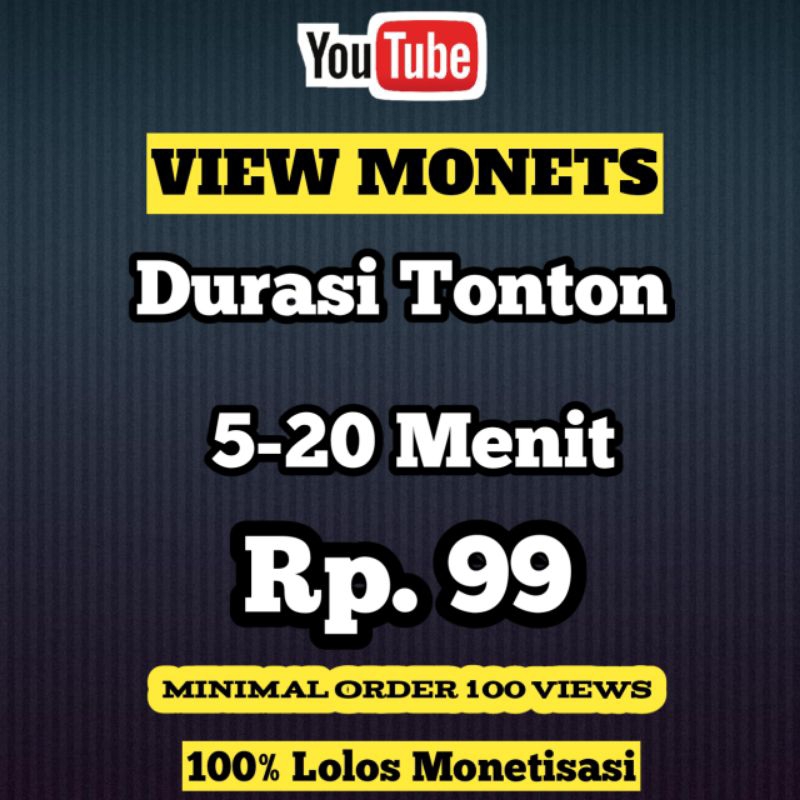 Jual Views Youtube Murah Monetisasi | Shopee Indonesia