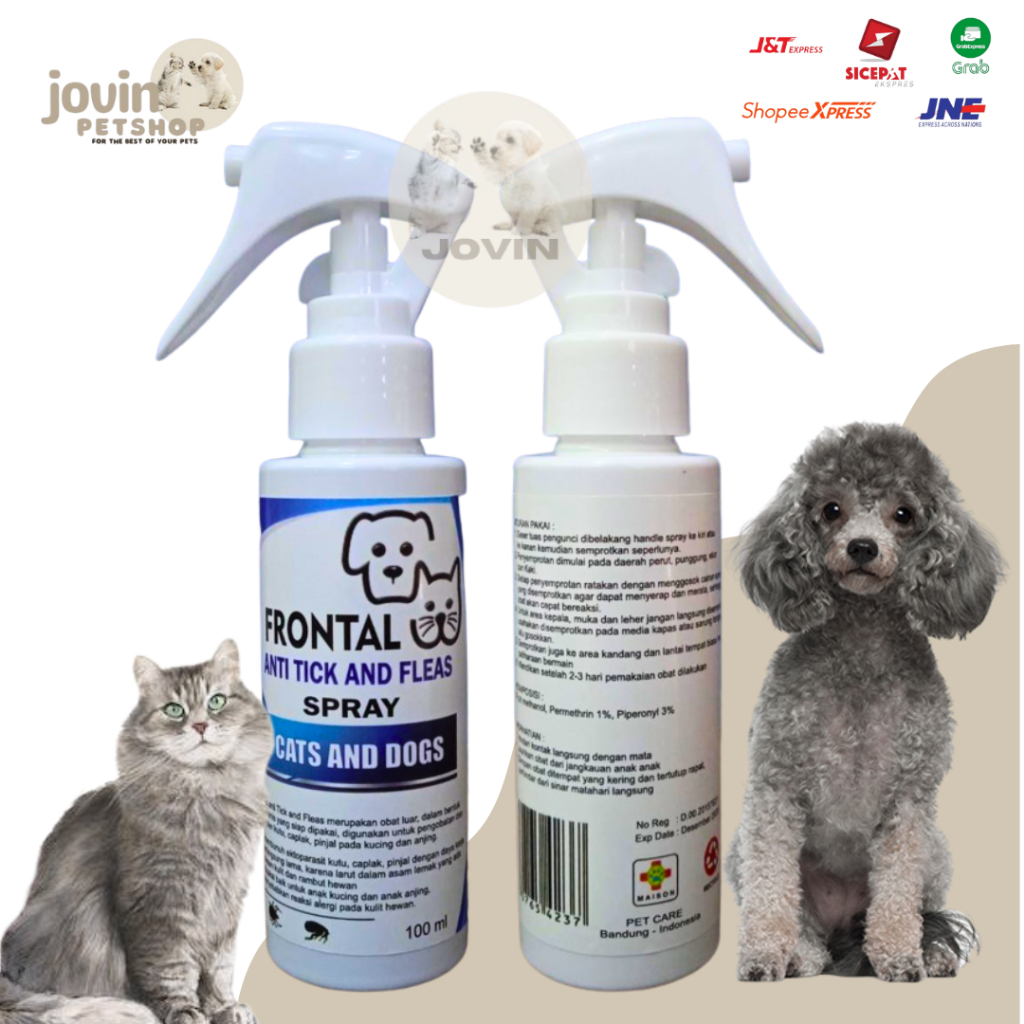 Jual Frontal Spray Anti Kutu Dan Caplak Kucing Anjing 100ml Basmi Kutu ...
