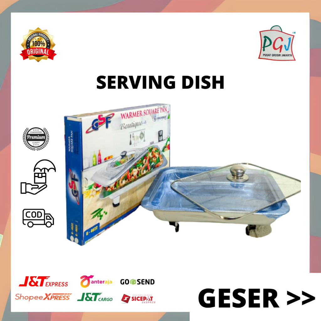 Jual Pgj Promo Wadah Prasmanan Fast Food Dish Full Kaca Tempat