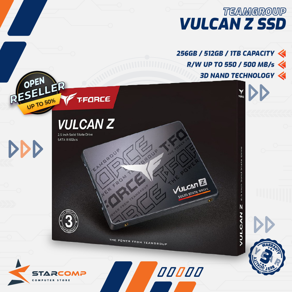 Jual Team Group T-Force Vulcan Z 256GB / 512GB / 1TB SSD Gaming