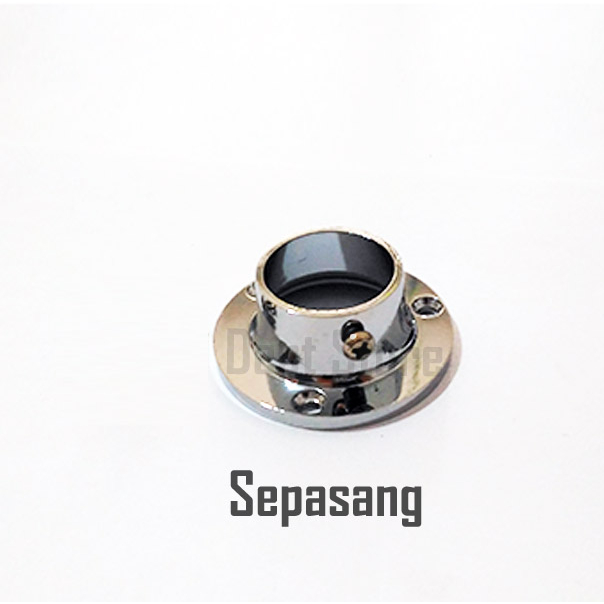 Jual Bracket Topi Sambungan Pipa Bulat 1 Inch Sok Tepi Sepasang Babet Chrome Shopee Indonesia 7605