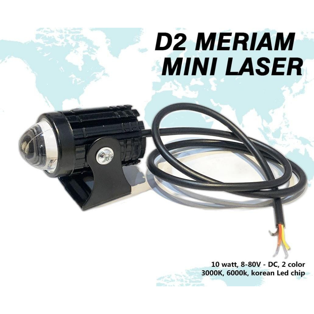 Jual Lampu Tembak Laser Gun Led D2 2 Warna Putih Kuning Jauh Dekat ...