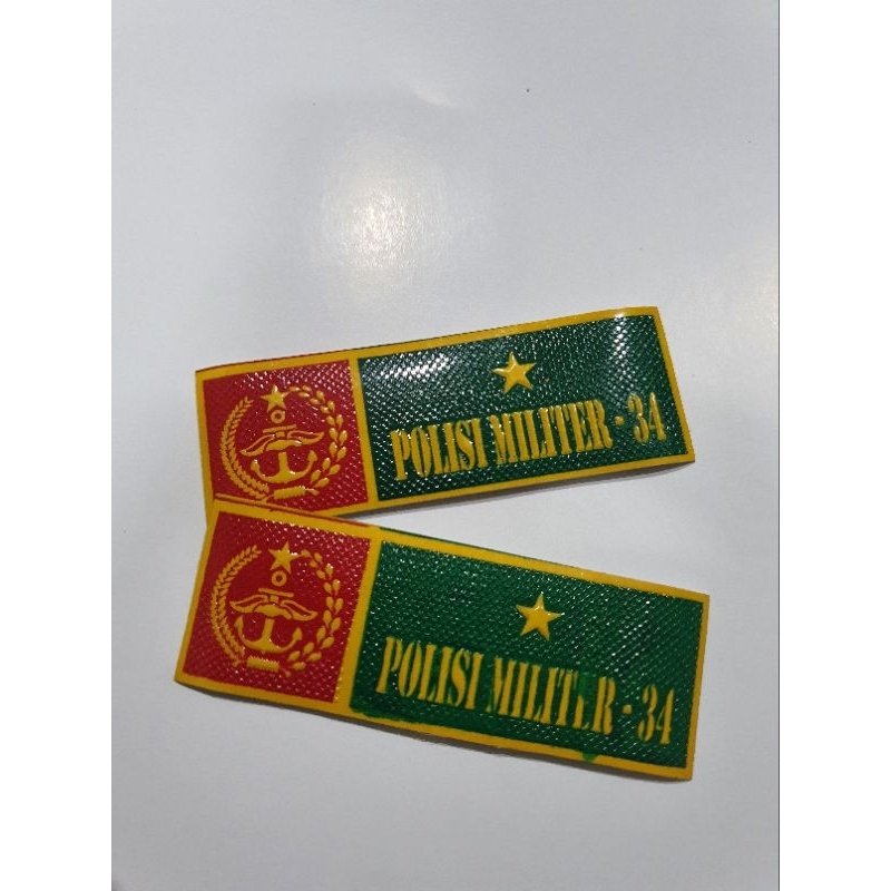 Jual Stiker plat embos Polisi Militer Bitang | Stiker plat motor