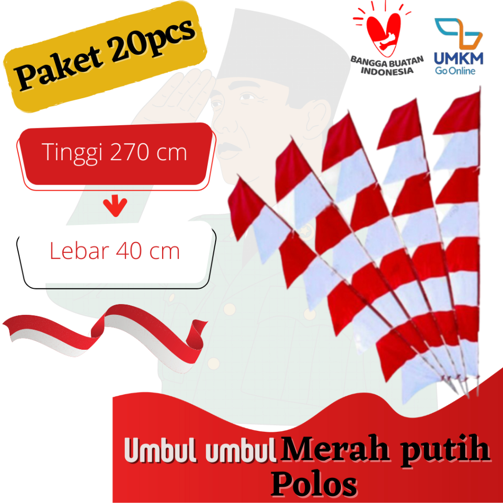 Jual Bendera Umbul-umbul Merah Putih Polos | Shopee Indonesia