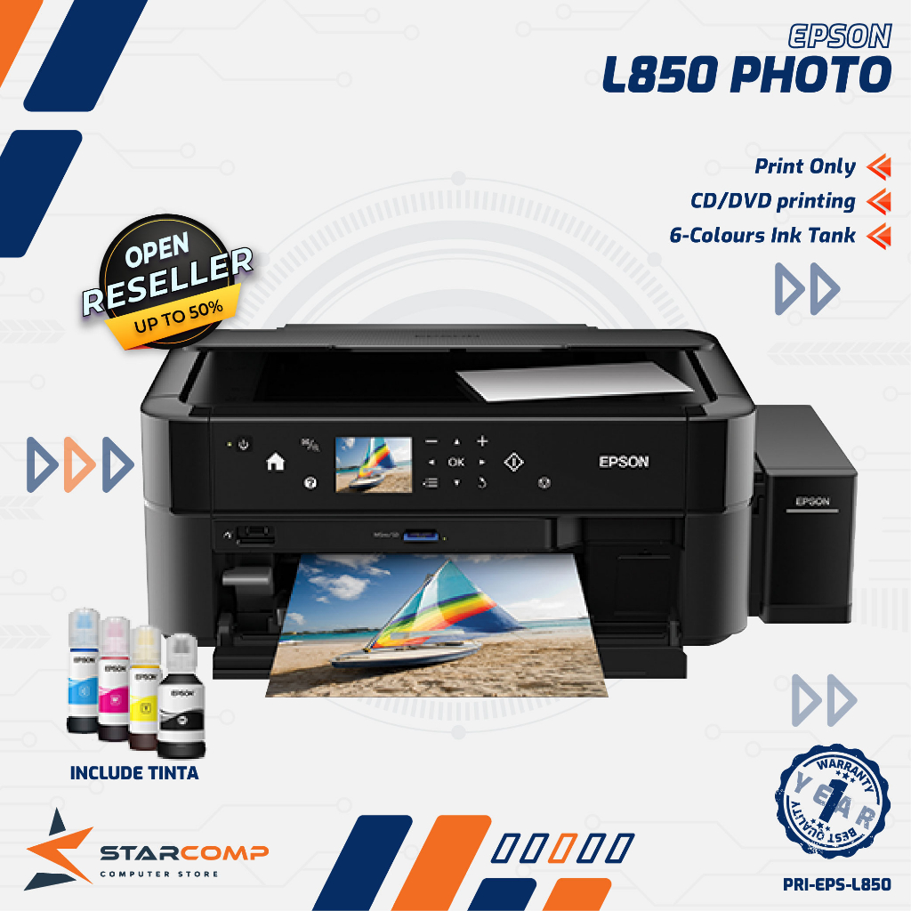 Jual Printer EPSON L850 All in One Ink Tank With Memory Card Slot