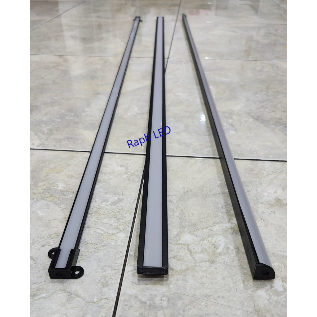 Jual List LED Rumah Lampu LED Strip Aluminium Acrylic Cover Hitam 1 ...