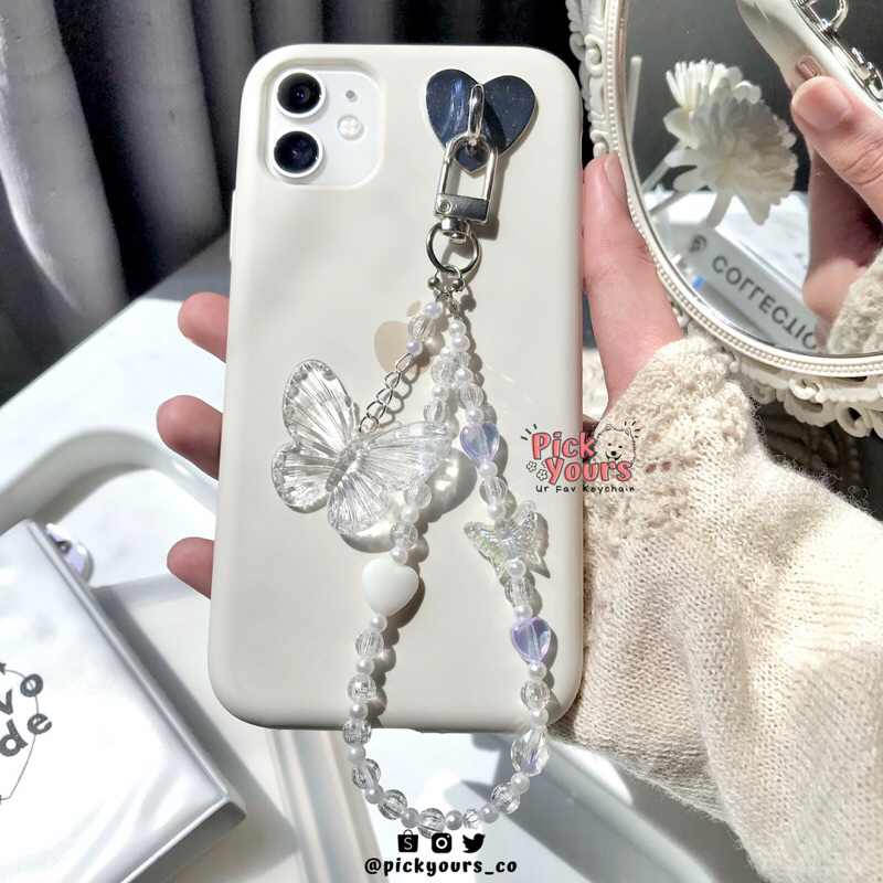 Jual PHONE STRAP SPARKLE BUTTERFLY Phone Charm Butterfly Phone