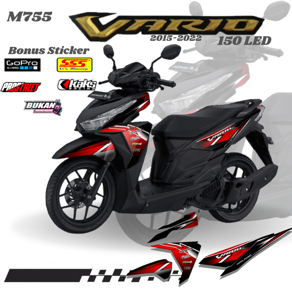 Jual Stiker Striping Lis Motor Vario New 150 2015 2016 2017 KODE M755