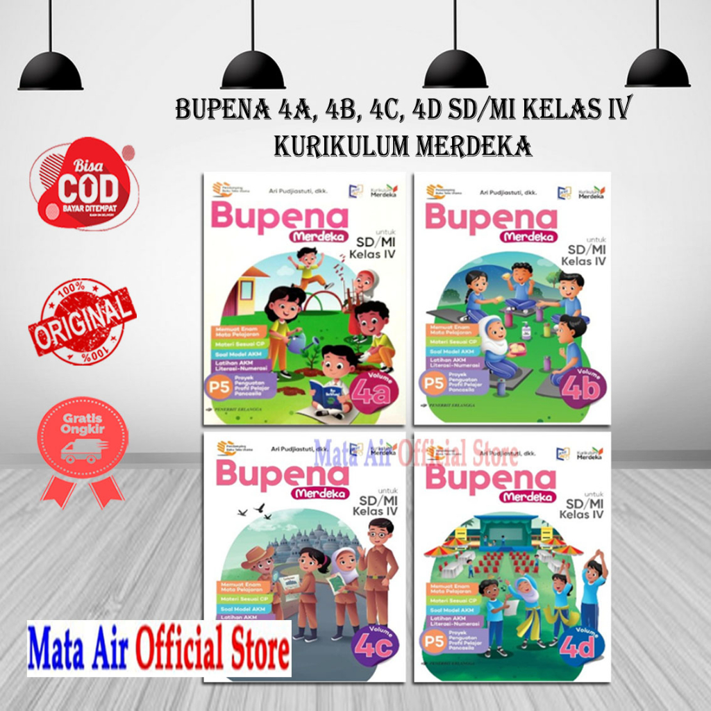 Jual ORIGINAL BUPENA 4A 4B 4C 4D SD/MI KELAS IV KURIKULUM MERDEKA ...