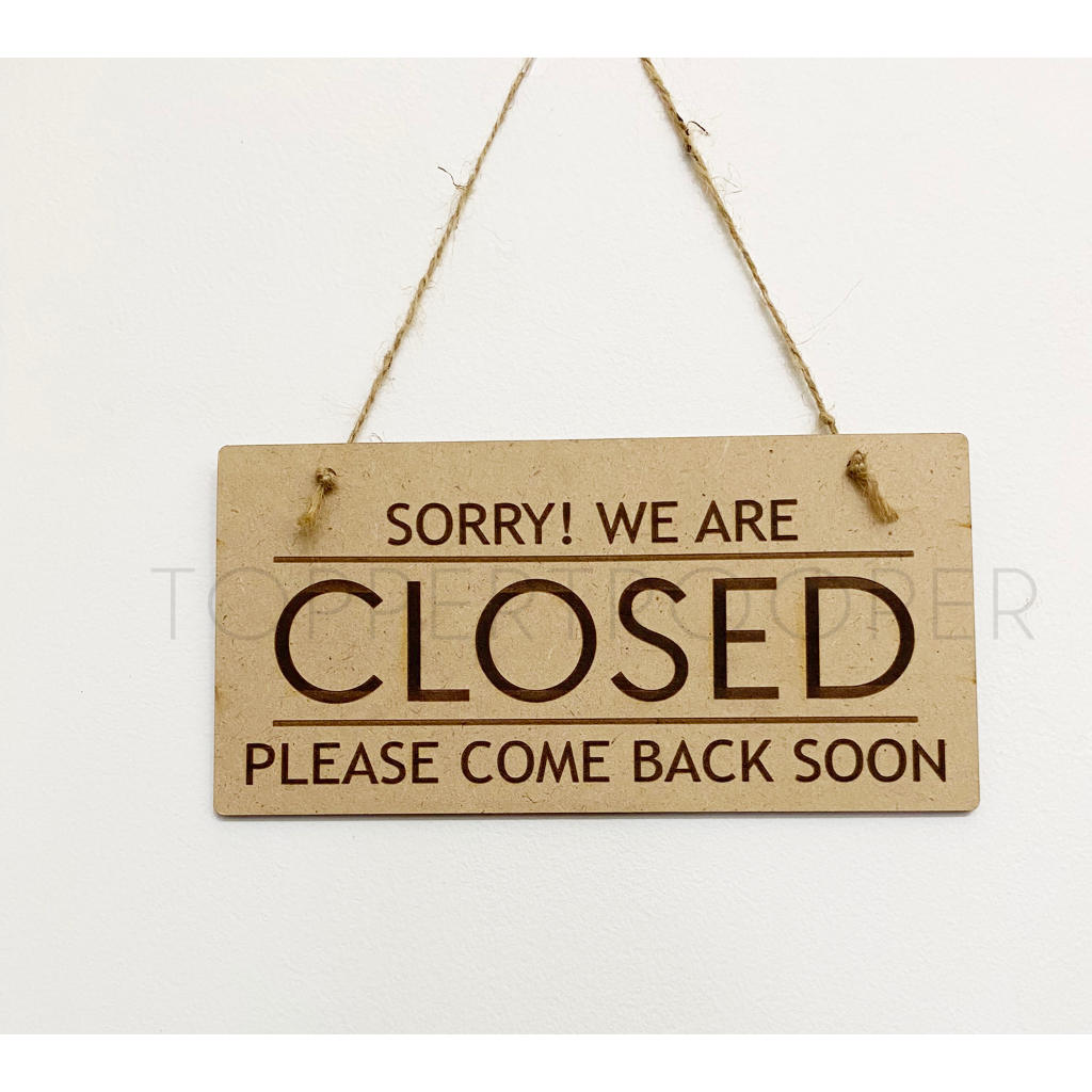 Jual Papan Tanda Open Close/Buka Tutup/Sign Open Close | Shopee Indonesia