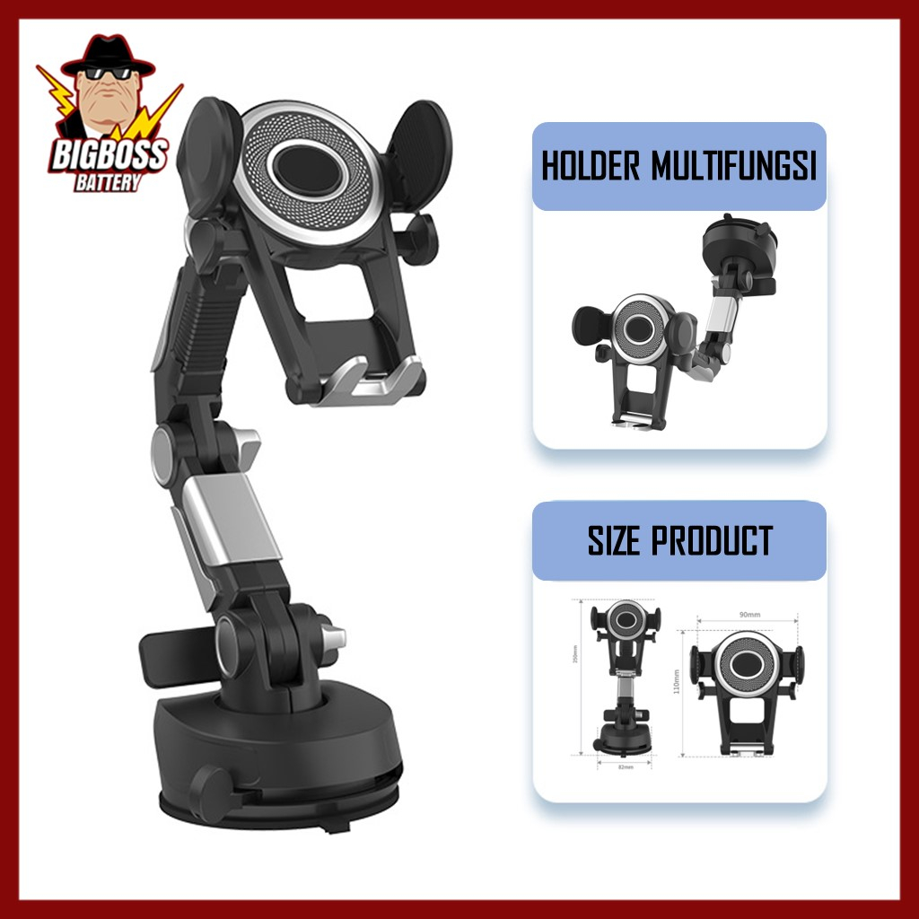 Jual Phone Holder Big Truck Multifungsi Holder Mobil 4IN1 Putar 360