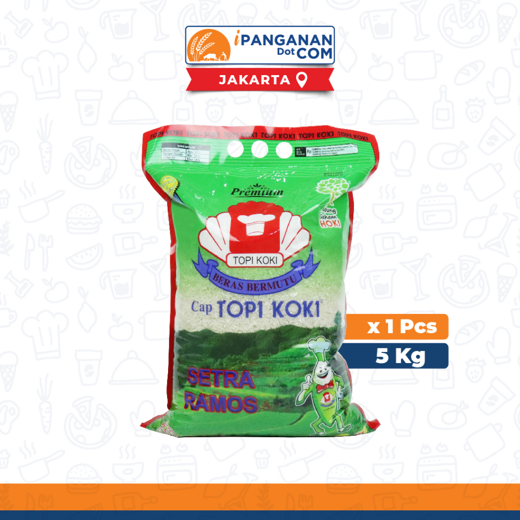 Jual Beras Premium Cap Topi Koki Setra Ramos 5 Kg [Harga Sudah Termasuk ...