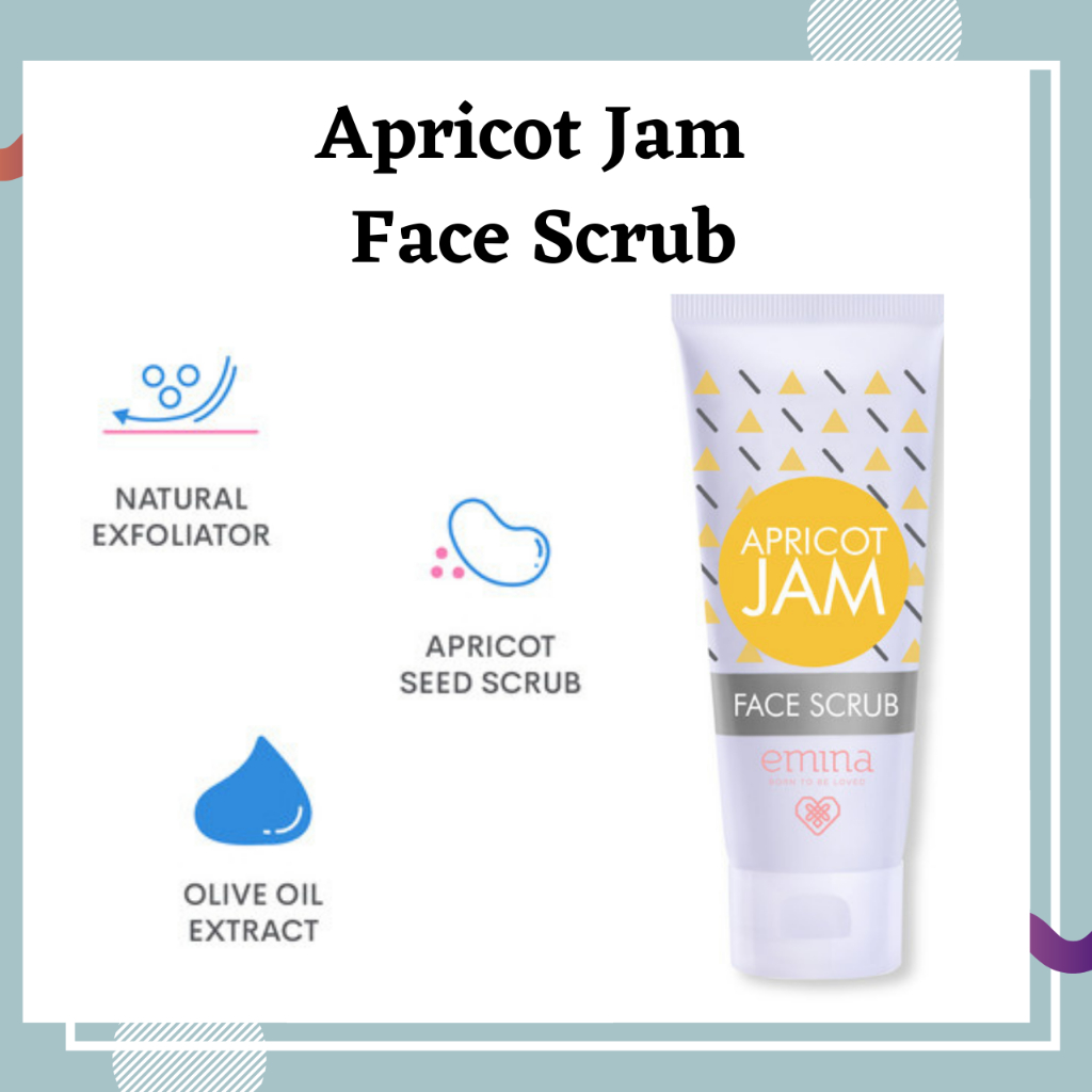 Jual Emina Apricot Jam Face Scrub 60 ml Scrub Eksfoliasi Wajah