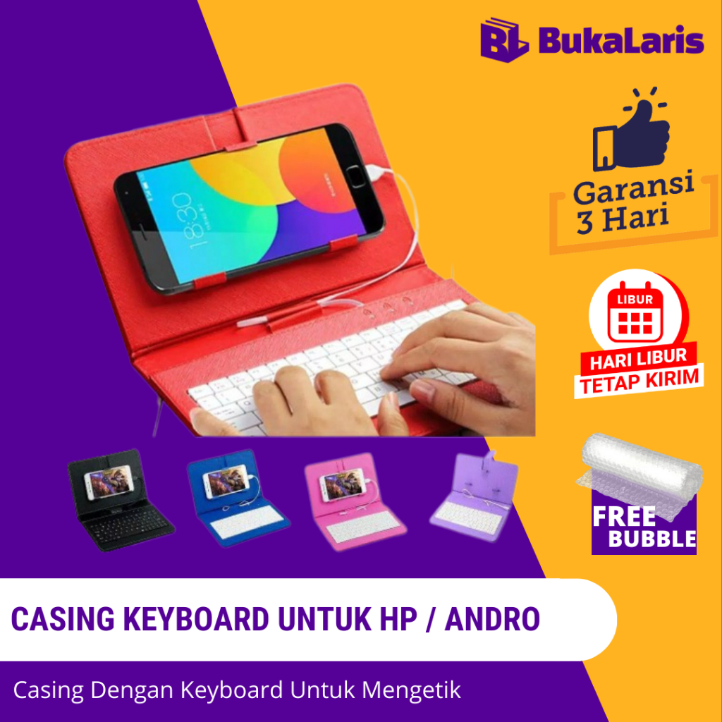 Jual keyboard hp android /tablet micro usb Keyboard Flip Holster Case