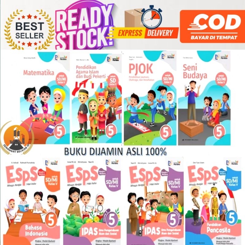 Jual BUKU PAKET KELAS 5 KURIKULUM MERDEKA - ERLANGGA - BUKU PAKET ...