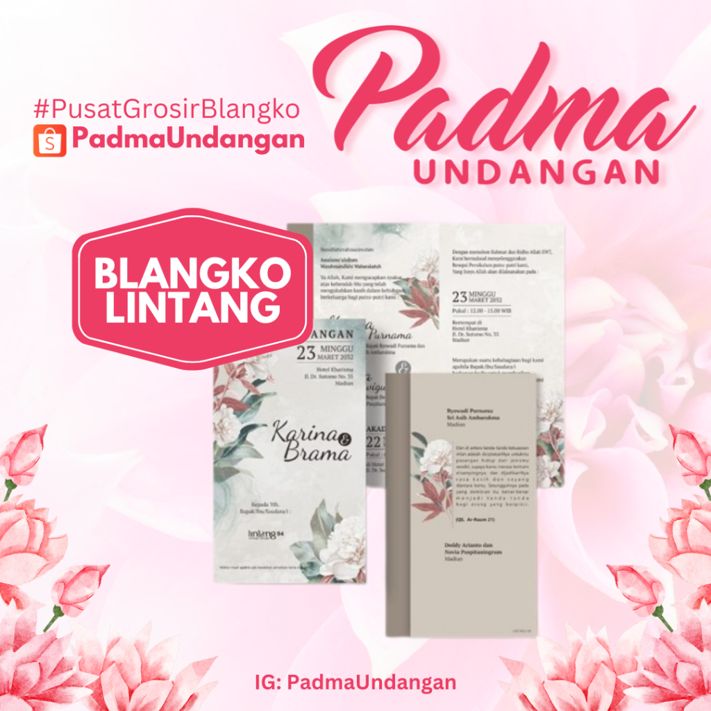 Jual Blangko Undangan Lintang 94 | Padma Undangan | Shopee Indonesia