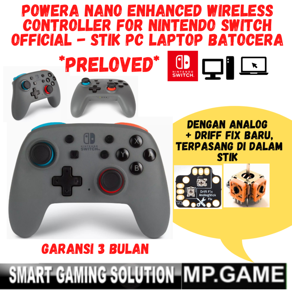 Jual PowerA Nano Enhanced Wireless Controller for Nintendo Switch Stik