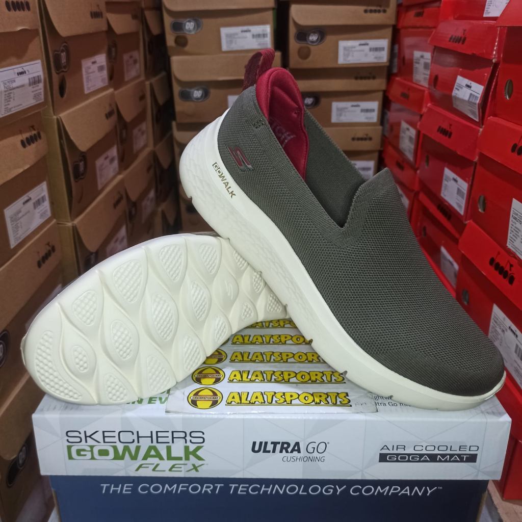 Jual Skechers Go Walk Flex 216482-BRRD Sepatu Sneaker Slip On Pria ...
