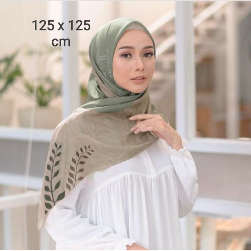 Jual Sale Hijab Syari Ziyamaa Sage Cod Kerudung Voal Motif Segi Empat Voal Jilbab 5770